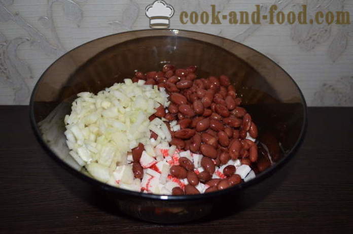 Eenvoudige salade van rode bonen met tomaten - hoe je een salade met rode bonen, een stap voor stap recept foto's voor te bereiden
