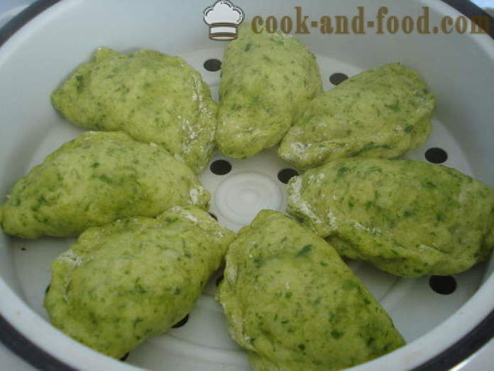 Lush dumplings gestoomd, yoghurt en aardappelen - hoe dumplings met aardappelen gestoomd te koken, met een stap voor stap recept foto's