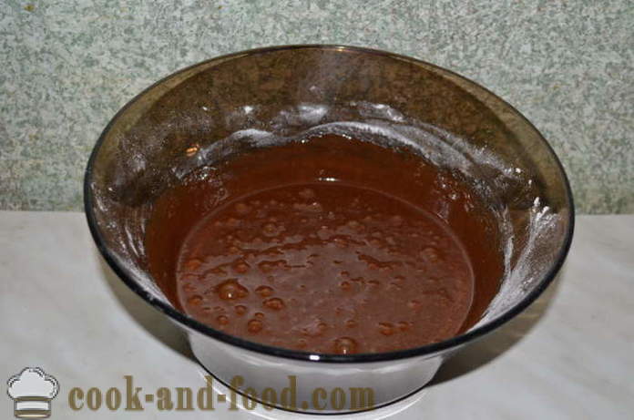 Chocolate brownie cake - hoe chocolade brownies thuis, stap voor stap recept foto's maken