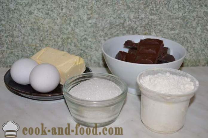 Chocolate brownie cake - hoe chocolade brownies thuis, stap voor stap recept foto's maken