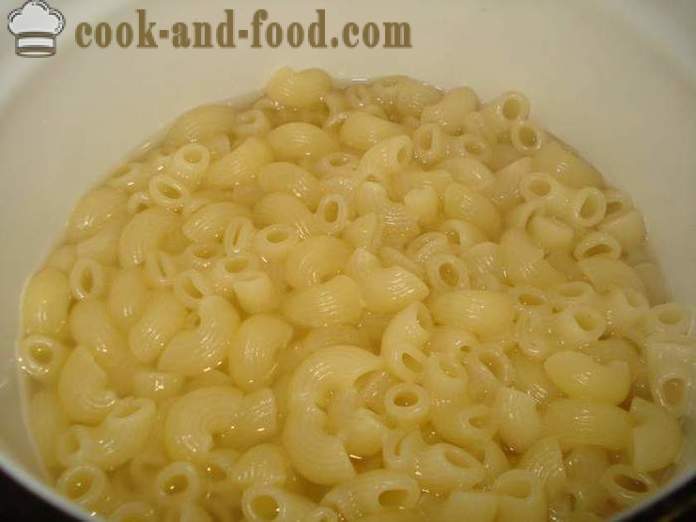 Pasta nautisch met gehakt - hoe pasta nautically koken met gehakt, een stap voor stap recept foto's