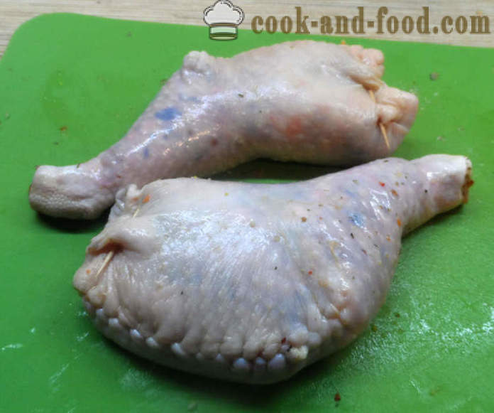 Benen gevulde kip - hoe gevulde kip benen, stap voor stap recept foto's te koken
