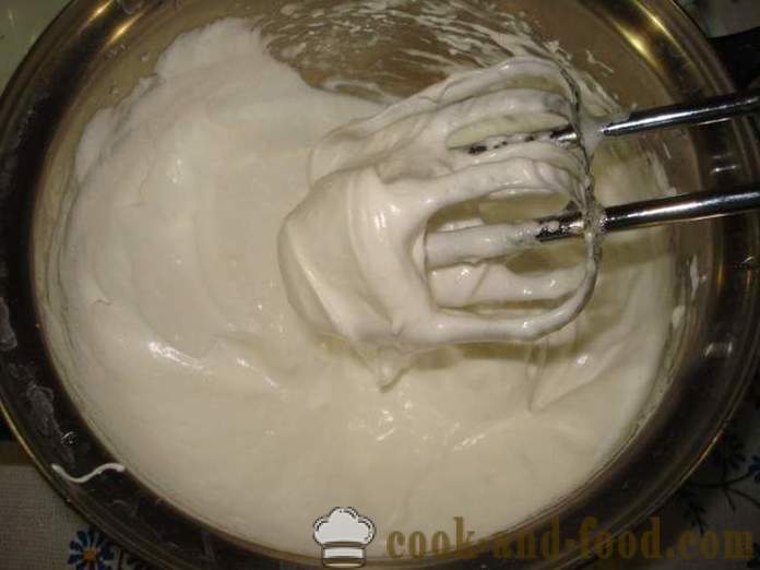 Zoet dessert van meringue met room - hoe je een dessert van meringue koken thuis, stap voor stap recept foto's