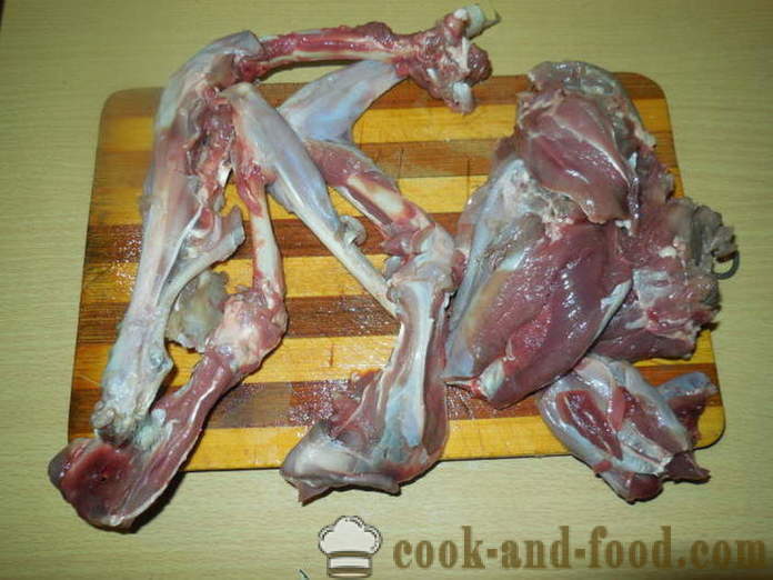Gestoofde wild konijn in multivarka - hoe je een wild konijn thuis, stap voor stap recept foto's te koken