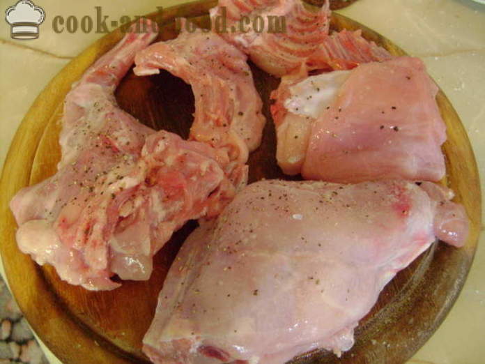 Konijn gestoofd in crème - hoe konijnragout koken in zure room, een stap voor stap recept foto's
