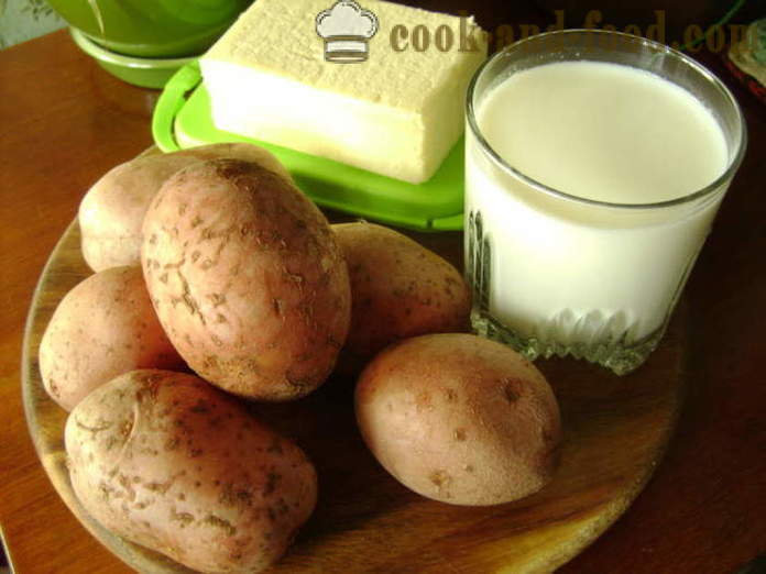 Aardappelpuree met melk - hoe aardappelpuree, een stap voor stap recept foto's te koken