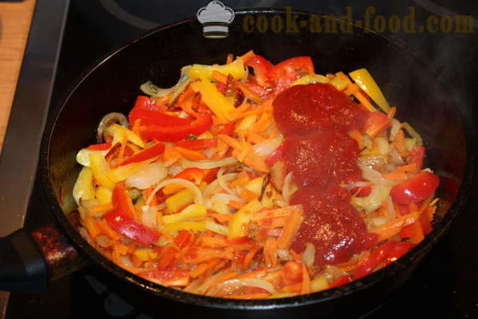 Kaas gnocchi met plantaardige saus - hoe de gnocchi, een stap voor stap recept foto's te koken