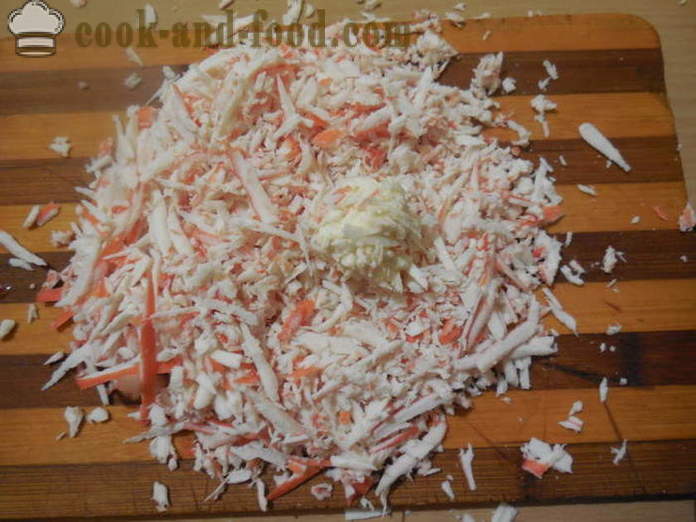 Raffaello salade van krab sticks - hoe om te koken krab Raffaello, een stap voor stap recept foto's