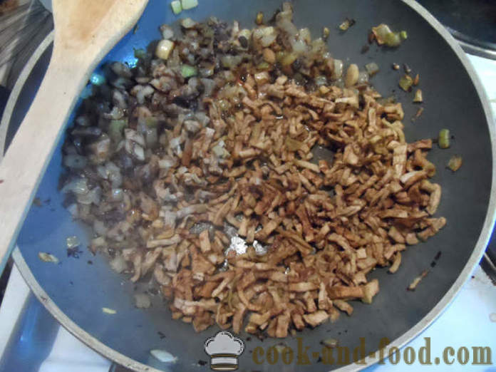Gebakken gevulde champignons - hoe gevulde champignons bereiden in de oven, met een stap voor stap recept foto's