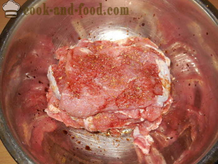 Meat broodjes gevuld in de oven - hoe om te koken vlees rolt op spiesjes, een stap voor stap recept foto's