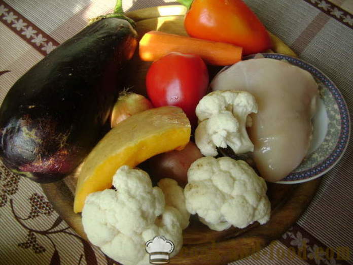 Kipfilet met groenten in de oven - hoe je kip met groenten, een stap voor stap recept foto's te koken