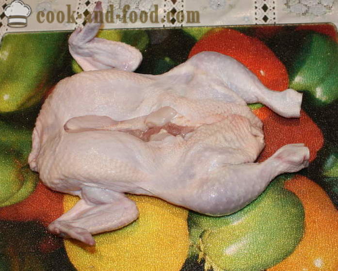 Kip gevuld pannenkoeken in de oven - hoe je een kip te koken gevulde pannenkoeken zonder botten, een stap voor stap recept foto's
