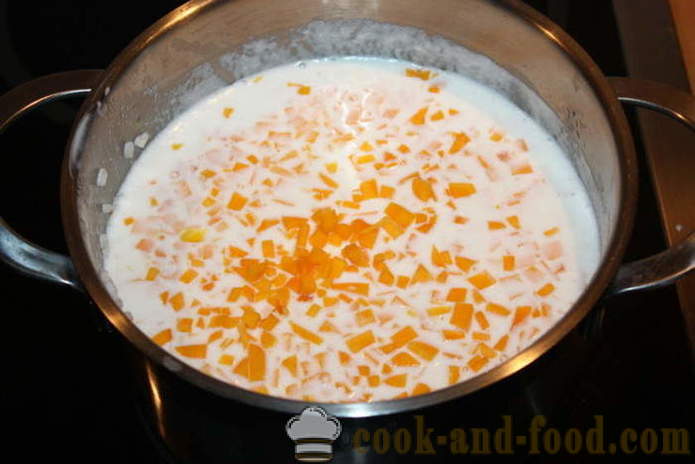 Rijstepap met pompoen op melk - hoe rijstepap koken met pompoen op een bord, met een stap voor stap recept foto's