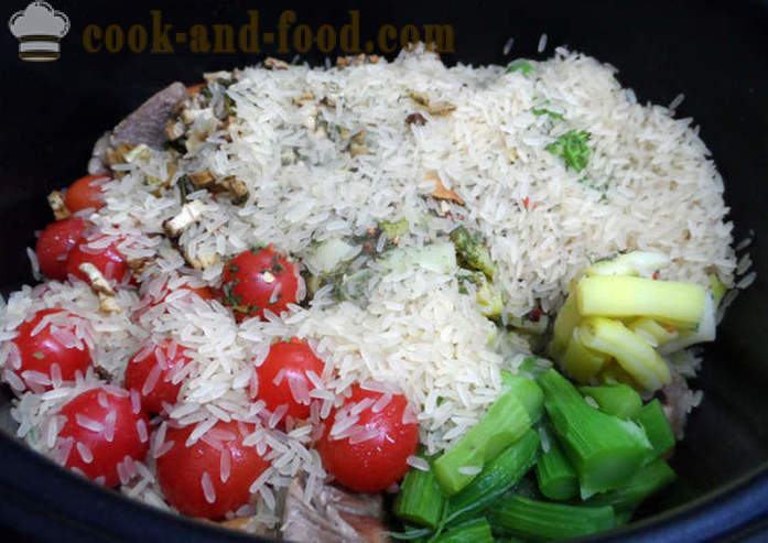 Risotto met groenten in multivarka bevroren en gedroogd - hoe je risotto koken in multivarka thuis, stap voor stap recept foto's