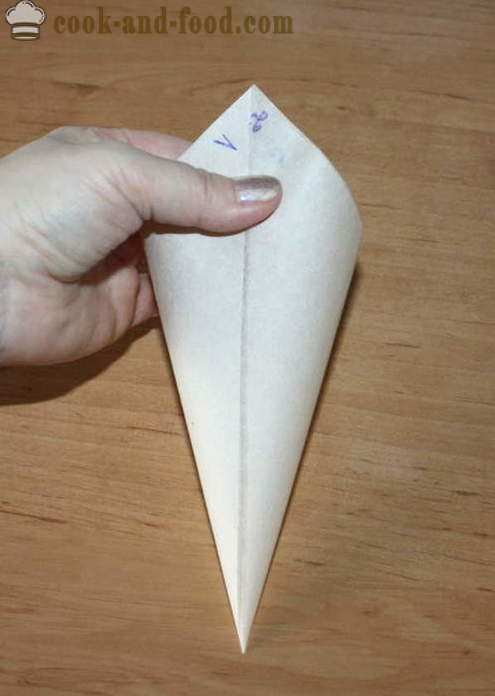 Hoe maak je een spuitzak thuis met zijn eigen handen gemaakt van papier te maken