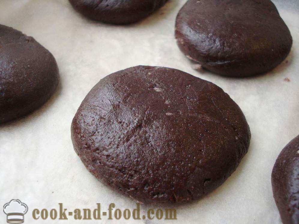 Zelfgemaakte chocolade chip cookies met cacao snel en eenvoudig - hoe chocolate chip cookies thuis, stap voor stap recept foto's te koken