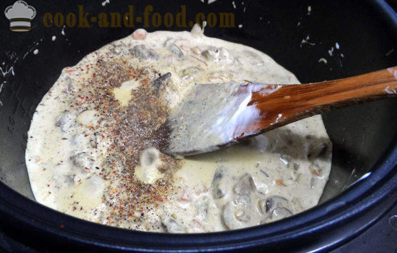 Kippenharten met champignons in multivarka - hoe kippenharten koken met champignons, een stap voor stap recept foto's