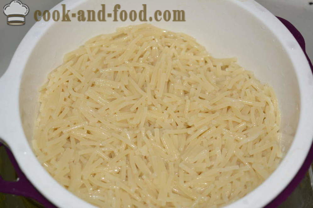 Hoe maak je noedels voor garnering Kook - hoe om te koken pasta te houden aan elkaar geplakt, stap voor stap recept foto's