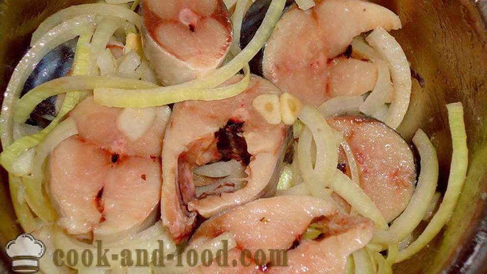 Heerlijke gemarineerde makreel - als een smakelijke augurk makreel thuis, stap voor stap recept foto's
