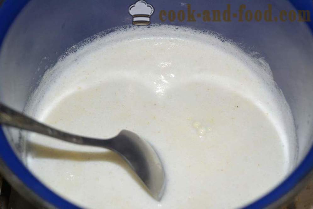 Griesmeel in melk zonder klonten in de pan - hoe pap koken met melk zonder klonten, stap voor stap recept foto's