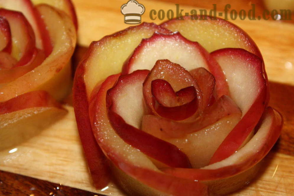 Recept van de appels steeg - hoe appeltaart rozen, stap voor stap recept foto's maken