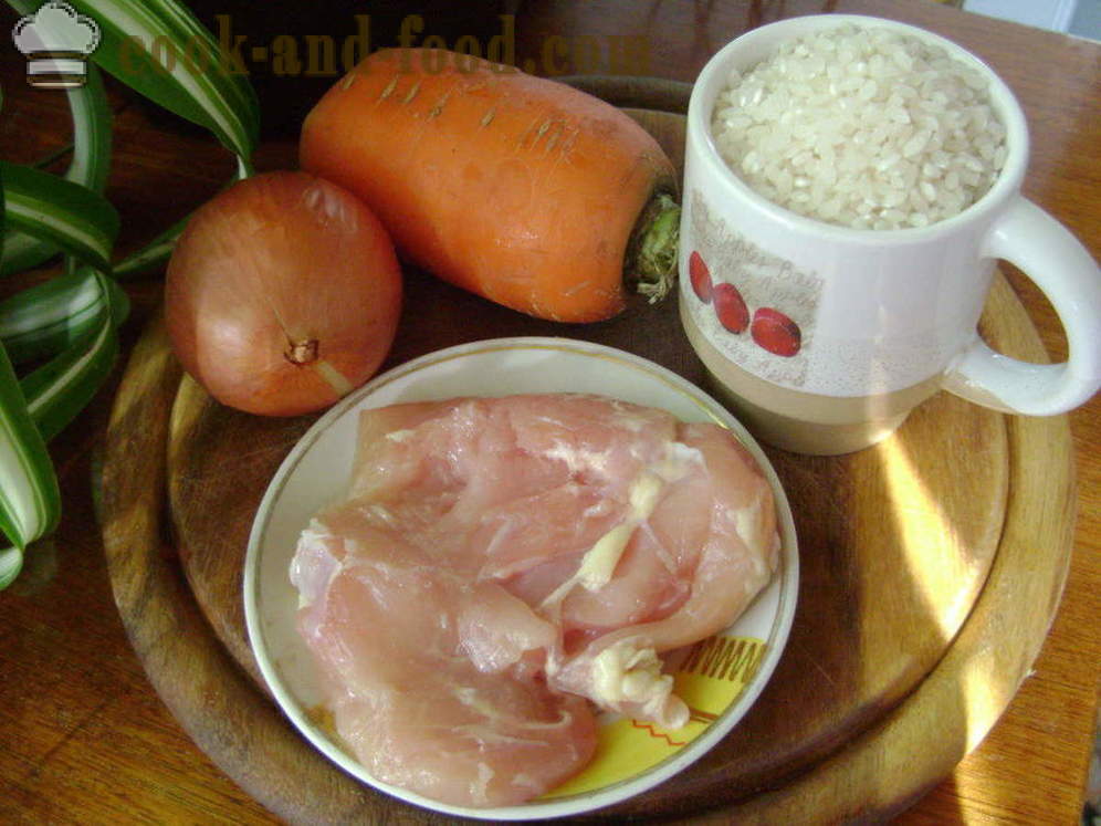 Pilaf met kip in een pan - hoe je risotto koken met kip, een stap voor stap recept foto's
