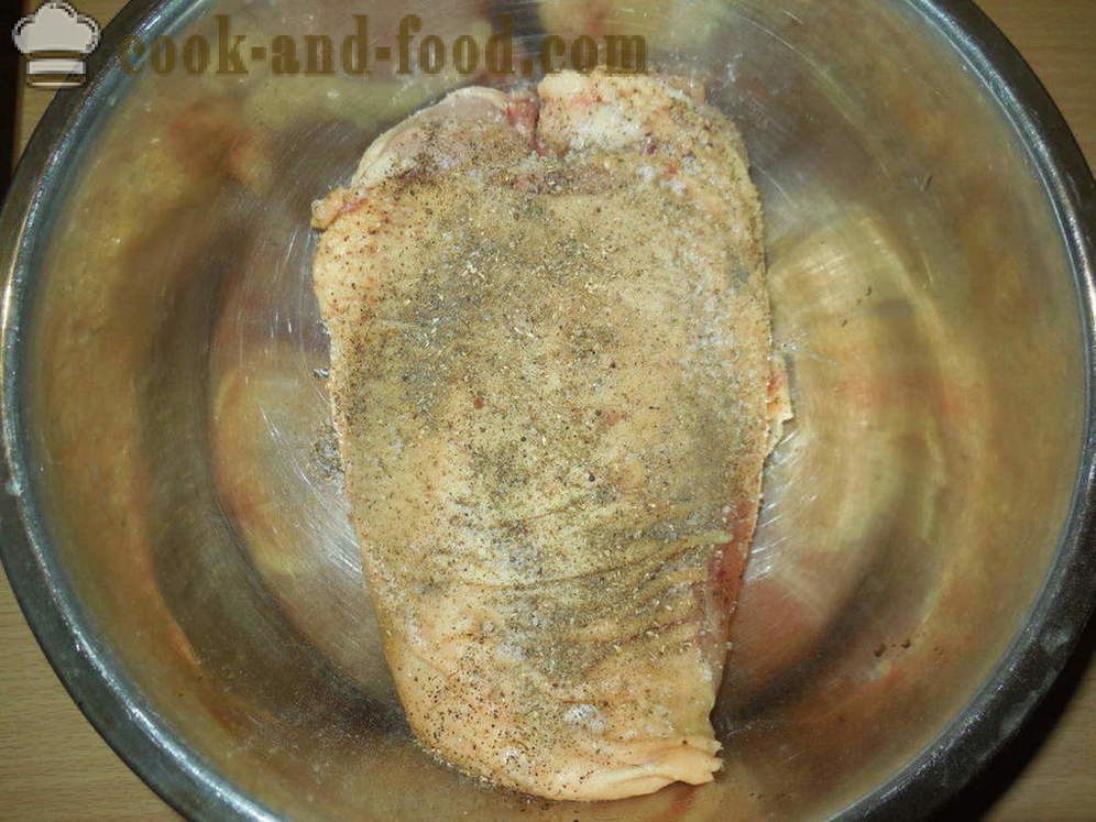 Sappige kipfilet gebakken in de oven - hoe kipfilets in de oven, met een stap voor stap recept foto's