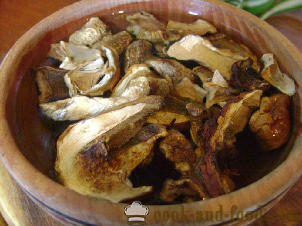 Groentesoep met champignons en bonen - hoe soep met champignons, een stap voor stap recept foto's te koken
