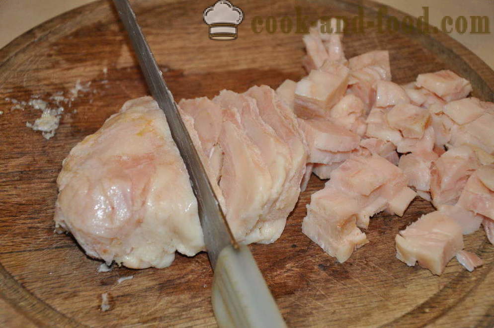 Heerlijke erwtensoep met ui en bacon - hoe lekker pea puree, een stap voor stap recept foto's te koken