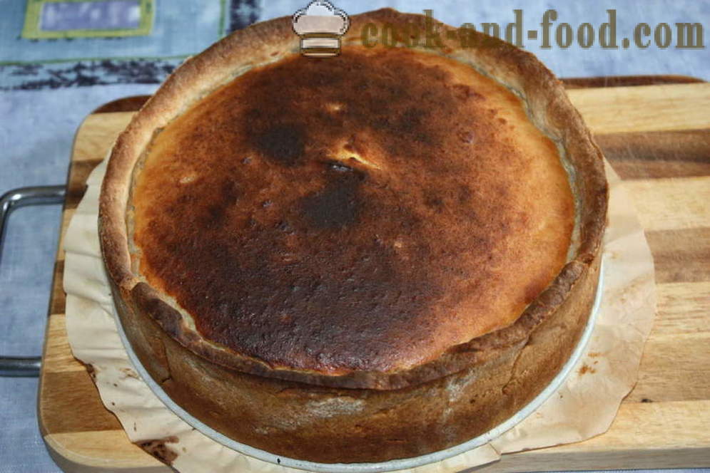 Cottage cheese casserole met kruimeldeeg en pruimen - hoe kwark braadpan te maken in de oven, met een stap voor stap recept foto's