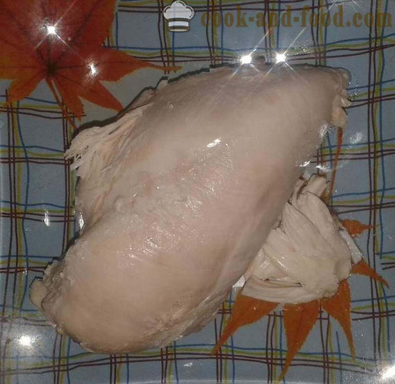 Heerlijke pate van kippenlever met kip - hoe zelfgemaakte pate van kippenlever en borst, stap voor koken voor stap recept foto's
