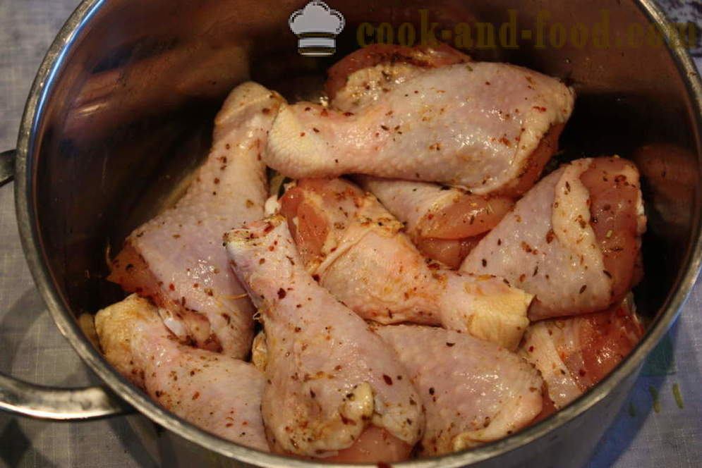 Krokante kip benen in beslag - zoals frituren kip benen op pan-stap recept foto's