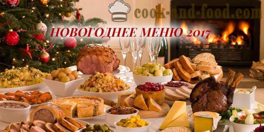 Wat te koken voor het nieuwe jaar 2017 - menu New Year's op het jaar van de Haan, recepten met foto's
