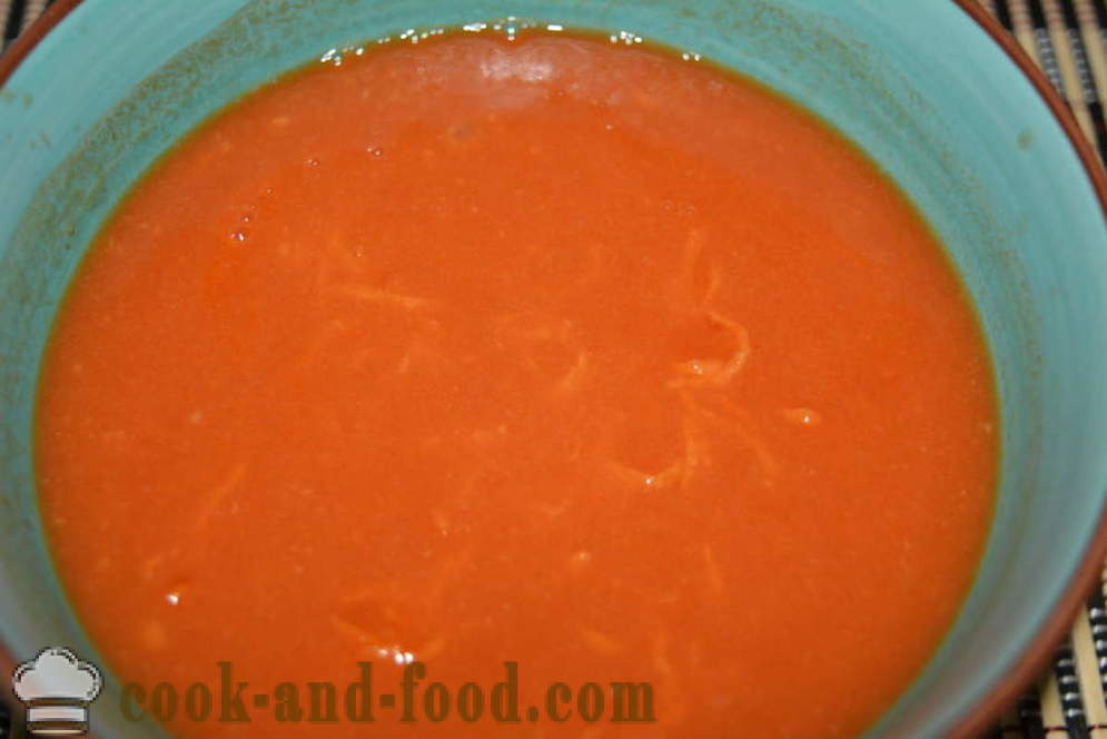 Quick-jus saus met tomatenpuree in een magnetron - hoe tomatensaus, jus koken in een magnetron, een stap voor stap recept foto's