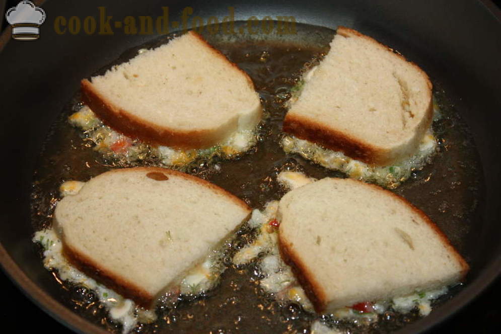 Warme broodjes met kaas en eieren - hoe warme broodjes te maken in de pan, een stap voor stap recept foto's