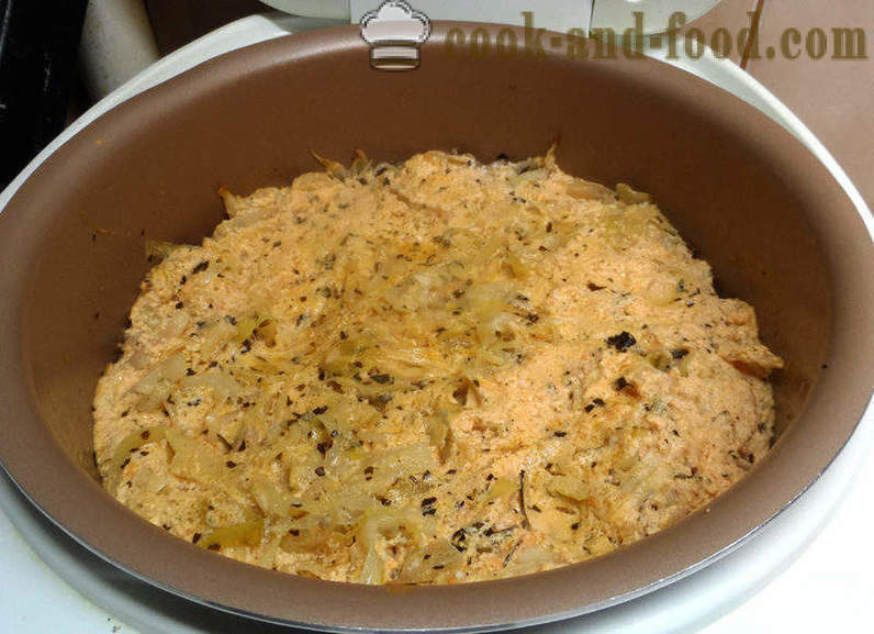 Lazy koolbroodjes met kool, rijst en vlees - hoe lui kool broodjes te maken in multivarka, stap voor stap recept foto's