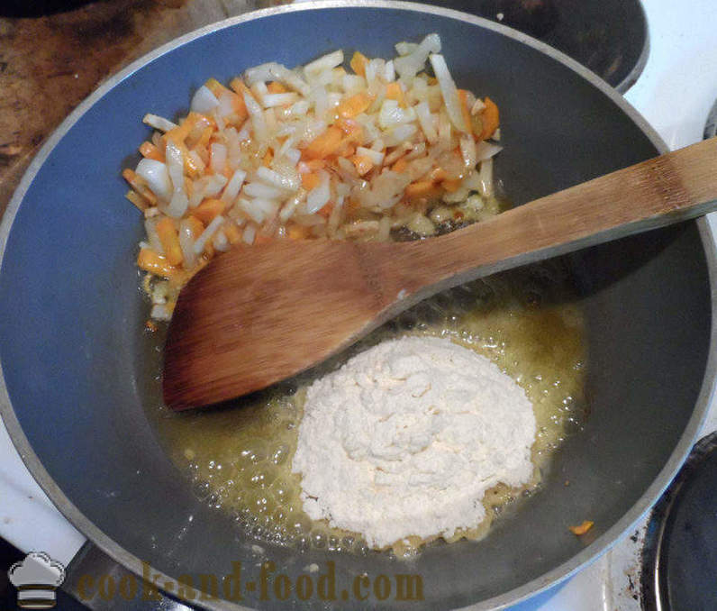 Kroketten onder bechamelsaus in oven - hoe gehaktballen met aardappelen en room jus, een stap voor stap recept foto's te koken