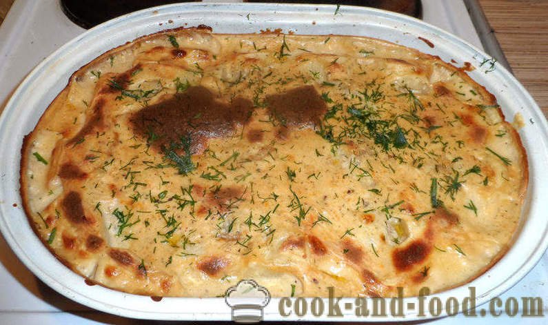 Kroketten onder bechamelsaus in oven - hoe gehaktballen met aardappelen en room jus, een stap voor stap recept foto's te koken
