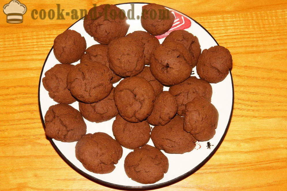 Snel en eenvoudig chocolate chip cookies - hoe chocolate chip cookies thuis, stap voor stap recept foto's maken