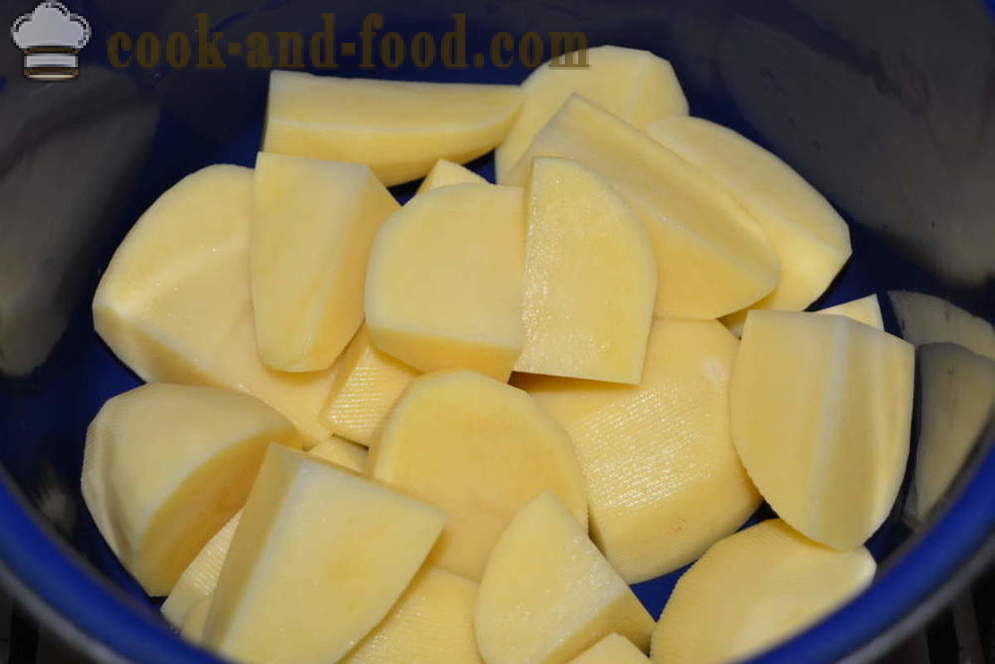 Aardappelsoep met croutons en salami - hoe soep te maken uit een aardappel, een stap voor stap recept foto's
