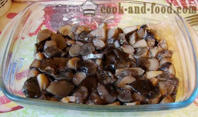 Aardappelgratin met champignons in de oven - hoe aardappel ovenschotel met champignons, een stap voor stap recept foto's te koken