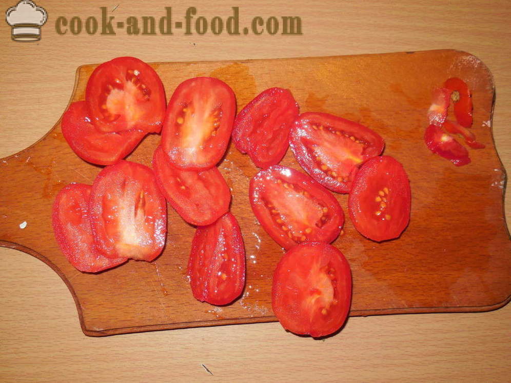 Aubergine gebakken met vlees en tomaat - zoals gebakken aubergine met vlees in de oven, met een stap voor stap recept foto's