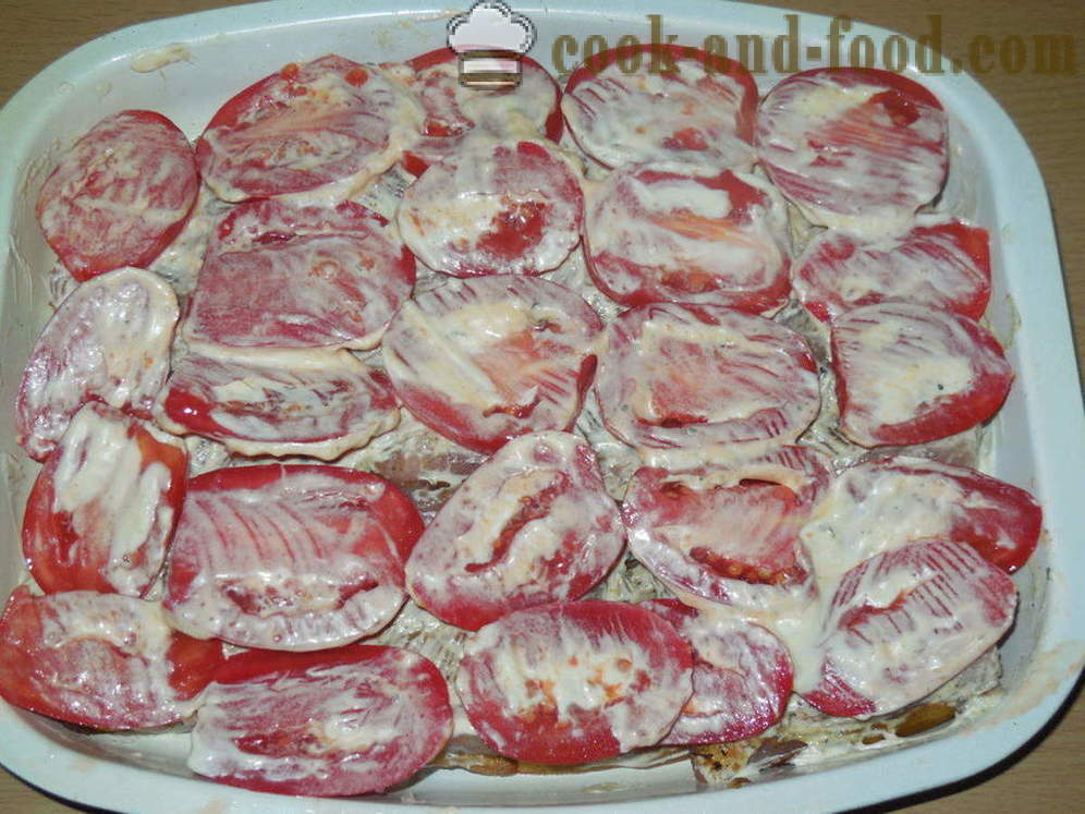 Aubergine gebakken met vlees en tomaat - zoals gebakken aubergine met vlees in de oven, met een stap voor stap recept foto's