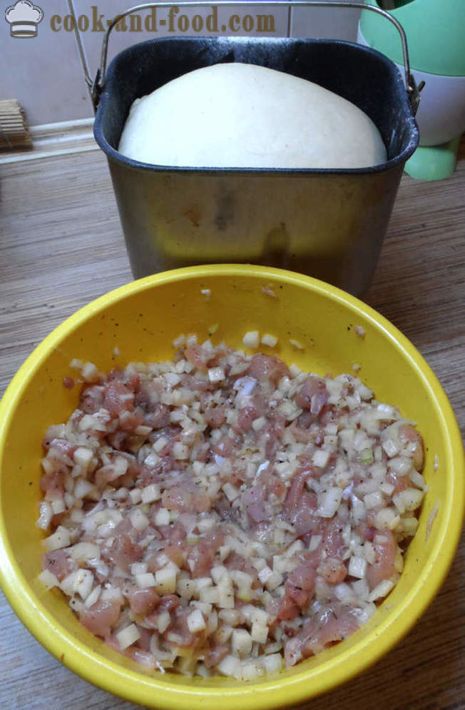 Echpochmak tartare, met vlees en aardappelen - hoe echpochmak, stap voor stap recept foto's te koken