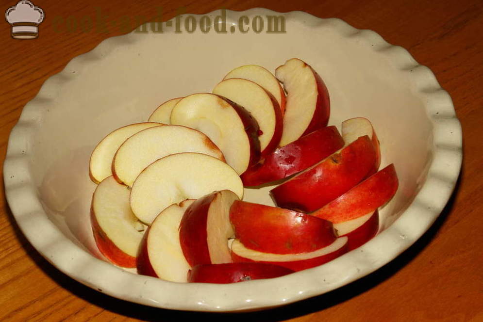 Spons cake met appels in de oven - het maken van een spons cake met appels, een stap voor stap recept foto's te koken