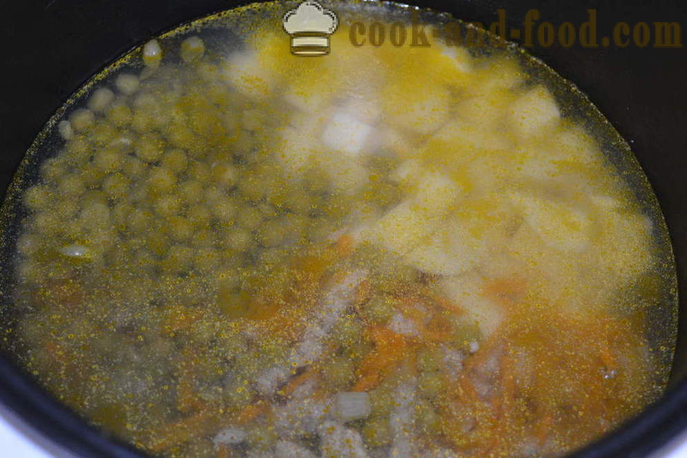 Pea in multivarka - hoe erwtensoep in multivarka koken, stap voor stap recept foto's