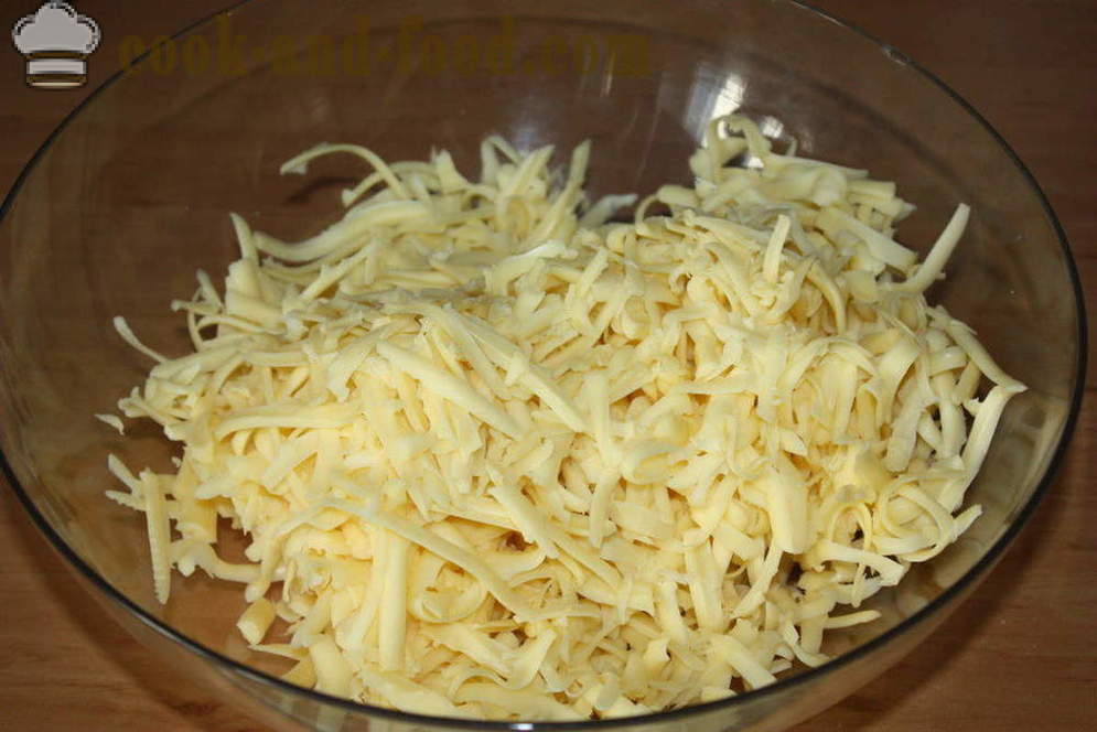 Koud voorgerecht van kaas - hoe je een snack van kaas kok gesmolten in de oven, met een stap voor stap recept foto's