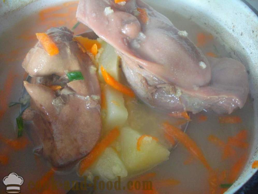 Soep van gierst Giblet - hoe je soep koken met gierst, een stap voor stap recept foto's
