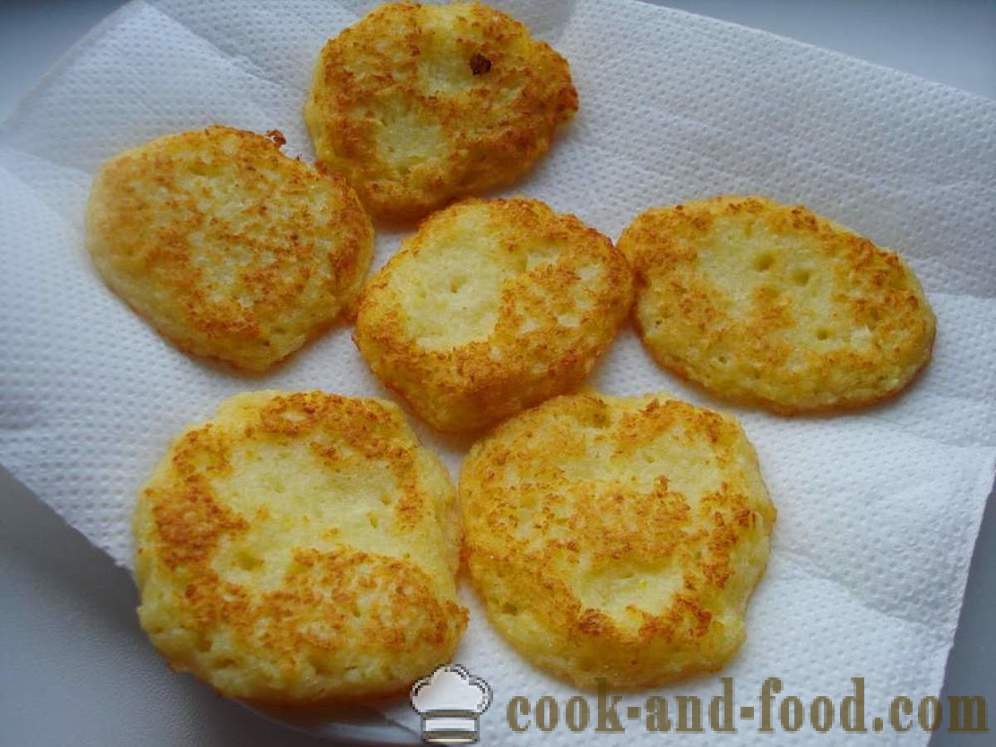 Aardappel pannenkoeken, aardappel pannenkoeken en aardappelpannenkoeken - hoe pannenkoeken uit aardappelen, een stap voor stap recept foto's maken
