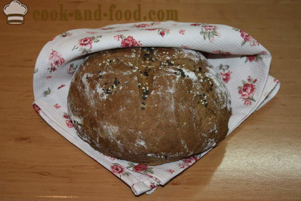 Recept voor rogge brood in de oven - hoe roggebrood thuis, stap voor stap recept foto's te bakken